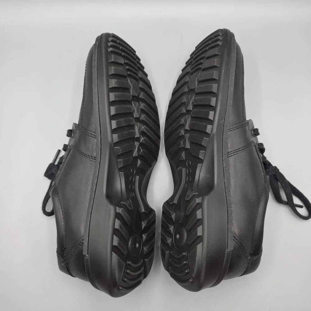 Ecco Shoes Mens‎ 42 Black Leather Oxford Casual Business Comfort Lace Up